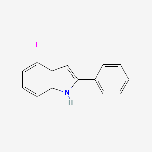 molecular formula C14H10IN B15333392 4-Iodo-2-phenyl-1H-indole 