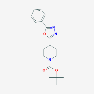 molecular formula C18H23N3O3 B153334 叔丁基 4-(5-苯基-1,3,4-恶二唑-2-基)哌啶-1-甲酸酯 CAS No. 280110-70-5