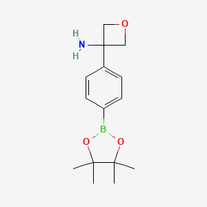 3-(4-(4,4,5,5-Tetramethyl-1,3,2-dioxaborolan-2-yl)phenyl)oxetan-3-amine