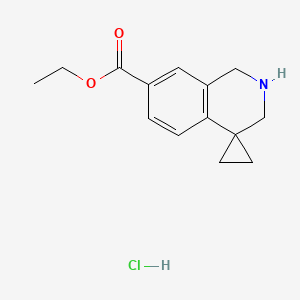 Ethyl 2',3'-dihydro-1'H-spiro[cyclopropane-1,4'-isoquinoline]-7'-carboxylate hydrochloride