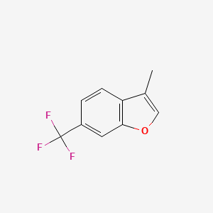 molecular formula C10H7F3O B15333483 3-Methyl-6-(trifluoromethyl)benzofuran 