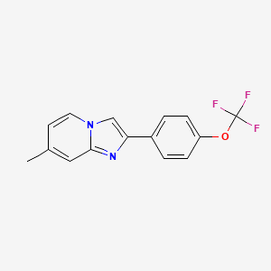 molecular formula C15H11F3N2O B15333493 7-Methyl-2-[4-(trifluoromethoxy)phenyl]imidazo[1,2-a]pyridine 