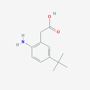 molecular formula C12H17NO2 B15333581 2-(2-Amino-5-(tert-butyl)phenyl)acetic acid 