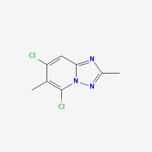 molecular formula C8H7Cl2N3 B15333587 5,7-Dichloro-2,6-dimethyl-[1,2,4]triazolo[1,5-a]pyridine 