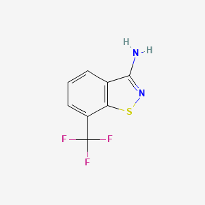 molecular formula C8H5F3N2S B15333598 7-(Trifluoromethyl)benzo[d]isothiazol-3-amine 