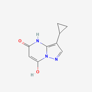 molecular formula C9H9N3O2 B15333624 3-Cyclopropylpyrazolo[1,5-a]pyrimidine-5,7-diol 