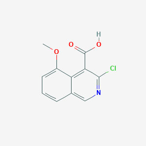 molecular formula C11H8ClNO3 B15333658 3-Chloro-5-methoxyisoquinoline-4-carboxylic acid 