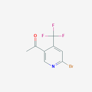 1-(6-Bromo-4-(trifluoromethyl)pyridin-3-yl)ethanone