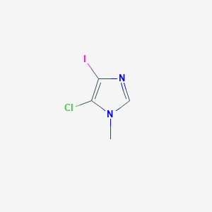 molecular formula C4H4ClIN2 B15333672 5-chloro-4-iodo-1-methyl-1H-imidazole 