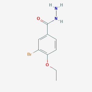 molecular formula C9H11BrN2O2 B15333674 3-Bromo-4-ethoxybenzohydrazide 