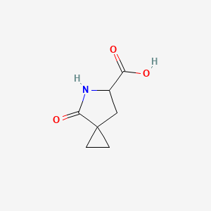 molecular formula C7H9NO3 B15333686 (R)-4-Oxo-5-azaspiro[2.4]heptane-6-carboxylic Acid 