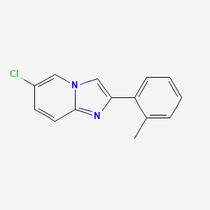 molecular formula C14H11ClN2 B15333687 6-Chloro-2-(o-tolyl)imidazo[1,2-a]pyridine 