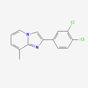 molecular formula C14H10Cl2N2 B15333742 2-(3,4-Dichlorophenyl)-8-methylimidazo[1,2-a]pyridine 