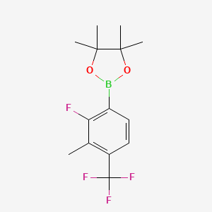 2-[2-Fluoro-3-methyl-4-(trifluoromethyl)phenyl]-4,4,5,5-tetramethyl-1,3,2-dioxaborolane