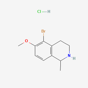 molecular formula C11H15BrClNO B15333784 5-Bromo-6-methoxy-1-methyl-1,2,3,4-tetrahydroisoquinoline Hydrochloride 