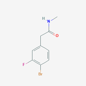 molecular formula C9H9BrFNO B15333792 2-(4-Bromo-3-fluorophenyl)-N-methylacetamide 