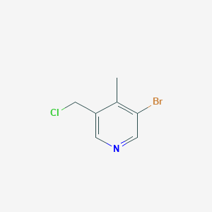 molecular formula C7H7BrClN B15333820 3-Bromo-5-(chloromethyl)-4-methylpyridine 