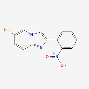 molecular formula C13H8BrN3O2 B15333827 6-Bromo-2-(2-nitrophenyl)imidazo[1,2-a]pyridine 