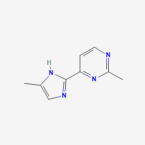 molecular formula C9H10N4 B15333831 2-Methyl-4-(5-methyl-2-imidazolyl)pyrimidine 