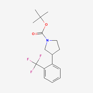 molecular formula C16H20F3NO2 B15333832 1-Boc-3-[2-(trifluoromethyl)phenyl]pyrrolidine 