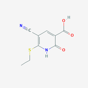 molecular formula C9H8N2O3S B15333842 5-Cyano-6-(ethylthio)-2-oxo-1,2-dihydropyridine-3-carboxylic Acid 