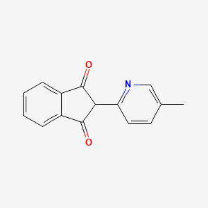 molecular formula C15H11NO2 B15333868 2-(5-Methylpyridin-2-yl)-1H-indene-1,3(2H)-dione 