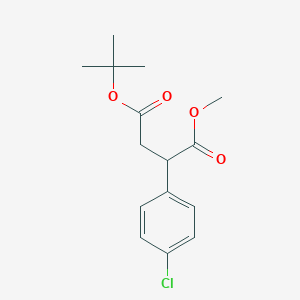 molecular formula C15H19ClO4 B15333874 4-Tert-butyl 1-methyl 2-(4-chlorophenyl)succinate 