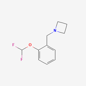 molecular formula C11H13F2NO B15333881 1-[2-(Difluoromethoxy)benzyl]azetidine 