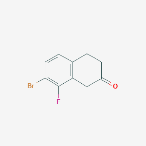 molecular formula C10H8BrFO B15333892 7-Bromo-8-fluoro-3,4-dihydronaphthalen-2(1H)-one 