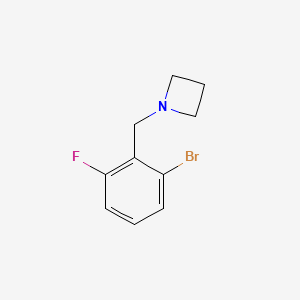 molecular formula C10H11BrFN B15333913 1-(2-Bromo-6-fluorobenzyl)azetidine 