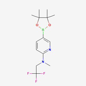 molecular formula C14H20BF3N2O2 B15333924 6-[Methyl(2,2,2-trifluoroethyl)amino]pyridine-3-boronic Acid Pinacol Ester 