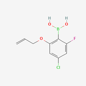 molecular formula C9H9BClFO3 B15333954 2-(Allyloxy)-4-chloro-6-fluorophenylboronic Acid 