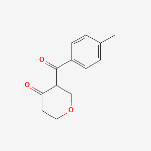 molecular formula C13H14O3 B15333969 3-(4-Methylbenzoyl)dihydro-2H-pyran-4(3H)-one 