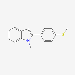 molecular formula C16H15NS B15334032 1-Methyl-2-[4-(methylthio)phenyl]indole 