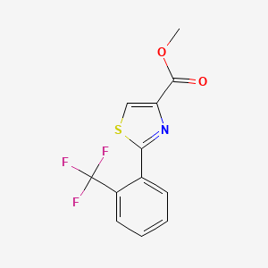 molecular formula C12H8F3NO2S B15334047 Methyl 2-[2-(Trifluoromethyl)phenyl]thiazole-4-carboxylate 