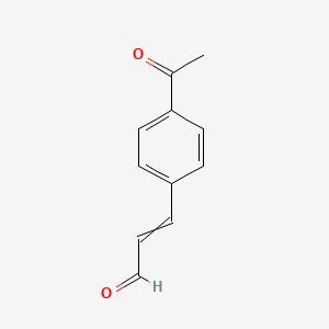 molecular formula C11H10O2 B15334087 3-(4-Acetylphenyl)prop-2-enal CAS No. 127921-76-0