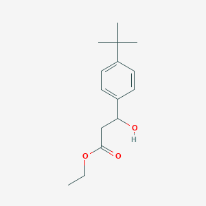 molecular formula C15H22O3 B15334122 Ethyl 3-[4-(tert-Butyl)phenyl]-3-hydroxypropanoate 