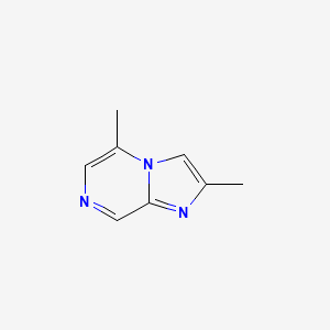 molecular formula C8H9N3 B15334168 2,5-Dimethylimidazo[1,2-a]pyrazine 