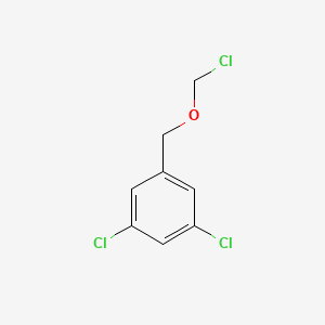 molecular formula C8H7Cl3O B15334204 1,3-Dichloro-5-[(chloromethoxy)methyl]benzene 