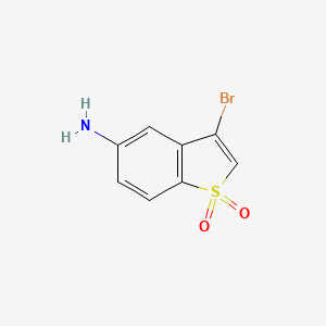 molecular formula C8H6BrNO2S B15334253 5-Amino-3-bromobenzo[b]thiophene 1,1-dioxide 