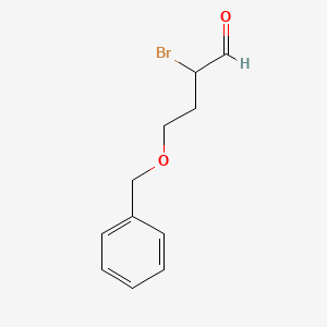 molecular formula C11H13BrO2 B15334260 4-(Benzyloxy)-2-bromobutanal 