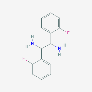 molecular formula C14H14F2N2 B15334263 1,2-Bis(2-fluorophenyl)-1,2-ethanediamine 