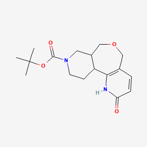 molecular formula C17H24N2O4 B15334269 Tert-butyl 4-oxo-9-oxa-3,13-diazatricyclo[9.4.0.02,7]pentadeca-2(7),5-diene-13-carboxylate 