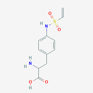 molecular formula C11H14N2O4S B15334323 2-Amino-3-(4-ethenesulfonylamino-phenyl)-propionic acid 