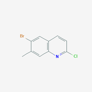 molecular formula C10H7BrClN B15334337 6-Bromo-2-chloro-7-methylquinoline CAS No. 99455-16-0