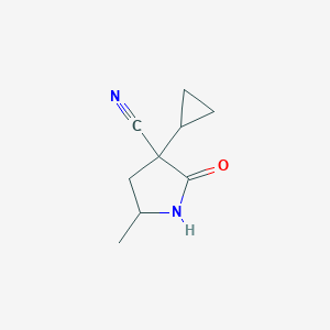 3-Cyclopropyl-5-methyl-2-oxopyrrolidine-3-carbonitrile