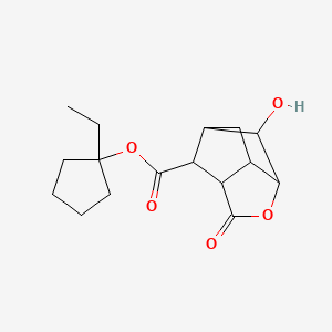 molecular formula C16H22O5 B15334352 1-Ethylcyclopentyl 6-Hydroxy-2-oxohexahydro-2H-3,5-methanocyclopenta[b]furan-7-carboxylate 