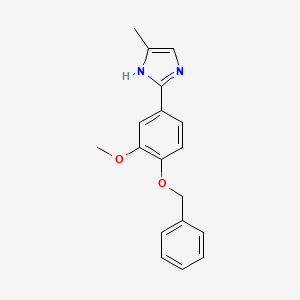 molecular formula C18H18N2O2 B15334375 2-(4-(benzyloxy)-3-methoxyphenyl)-5-methyl-1H-imidazole 