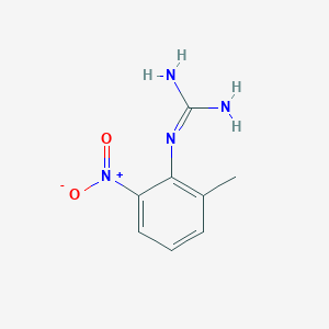 molecular formula C8H10N4O2 B15334378 1-(2-Methyl-6-nitrophenyl)guanidine 