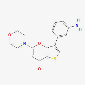 molecular formula C17H16N2O3S B15334405 3-(3-Aminophenyl)-5-morpholino-7H-thieno[3,2-b]pyran-7-one 